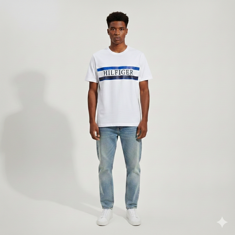 Tommy Hilfiger XXL White Graphic Tee NWT (Fits Like M/L)
